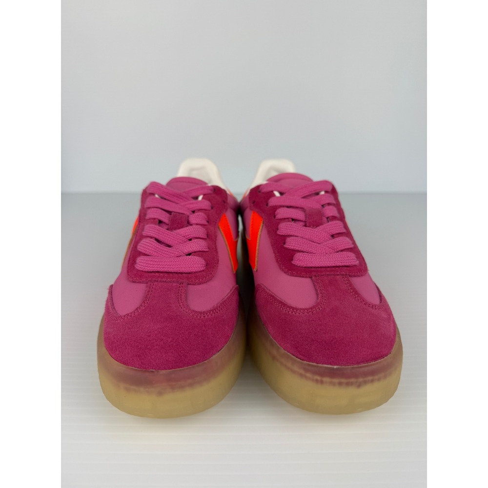 Aldo Womens Pink Orange Suede Low Top‎ Sneakers Lightning Bolt Gum Sole Size 8.5
